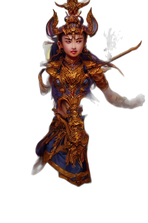 fantasy art, concept art, photorealistic, oil painting, golden, dark, red, blue transparent PNG cut-out