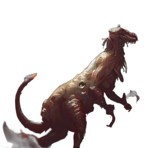 dragon, creature, animal, staff, concept art, fantasy art, pixel art, watercolor transparent PNG cut-out