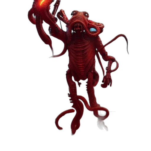 creature, staff, robot, mask transparent PNG cut-out