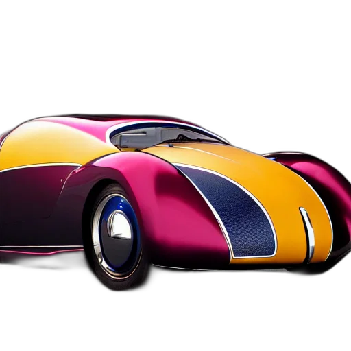 car, 3d render, concept art, photorealistic, colorful, futuristic, bugatti, type transparent PNG cut-out
