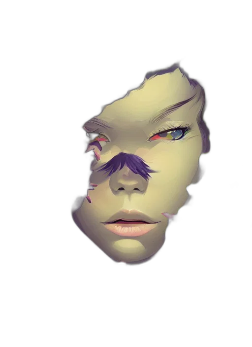 face, mask, creature, robot transparent PNG cut-out