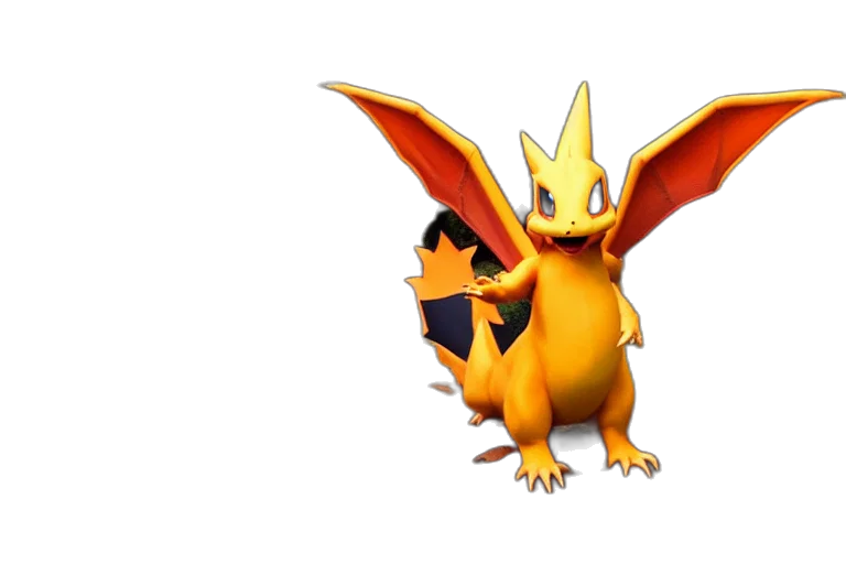 dragon, animal, creature, staff, 3d render, concept art, pixel art, fantasy art transparent PNG cut-out