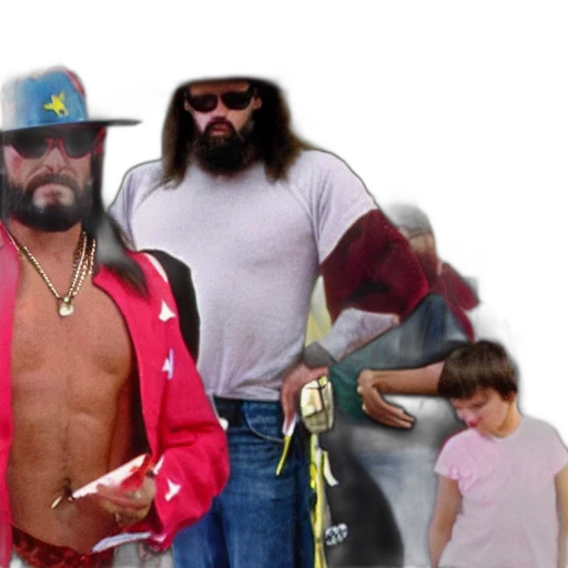 vaporwave, macho, man, randy transparent PNG cut-out
