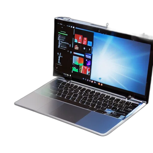 3d render, laptop, mechanic, legs transparent PNG cut-out