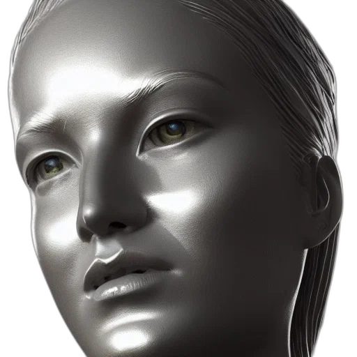 face, mask, robot, jewelry, photorealistic, 3d render, concept art, oil painting transparent PNG cut-out