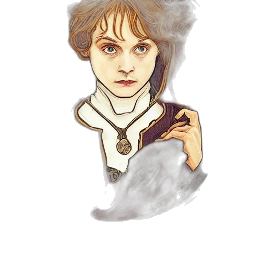 face, watercolor, fantasy art, pixel art transparent PNG cut-out