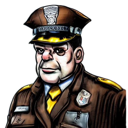 staff, jacket, face, comic book art transparent PNG cut-out