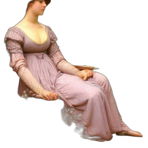 dress, jewelry, crown, staff transparent PNG cut-out