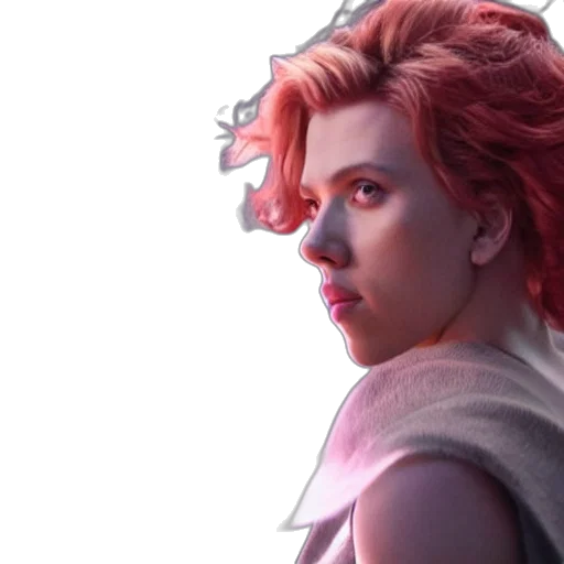 hair, face, concept art, comic book art, 3d render, fantasy art, neon lights, happy transparent PNG cut-out