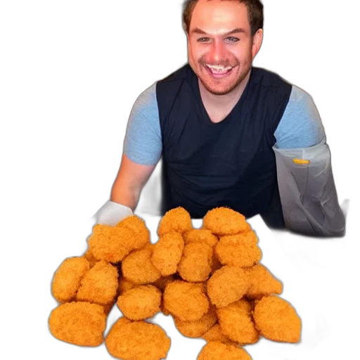 food, jacket, animal, creature, photorealistic, 3d render, happiest, man transparent PNG cut-out