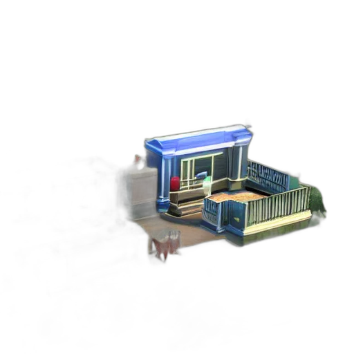 building, furniture, robot, staff, 3d render, concept art, pixel art, photorealistic transparent PNG cut-out