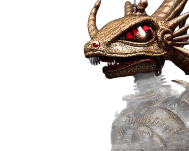 dragon, mask, creature, 3d render transparent PNG cut-out