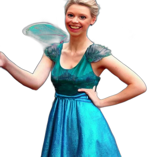 dress, crown, umbrella, staff transparent PNG cut-out