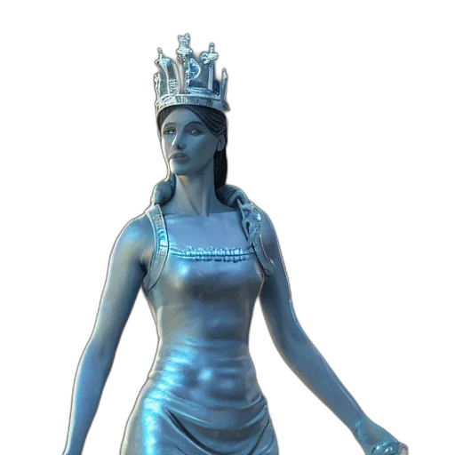 crown, dress, jewelry, 3d render transparent PNG cut-out