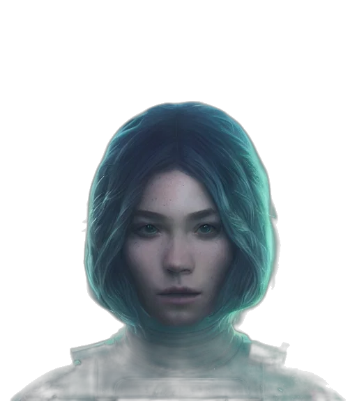 face, mask, robot, creature, concept art, cyberpunk, fantasy art, photorealistic transparent PNG cut-out