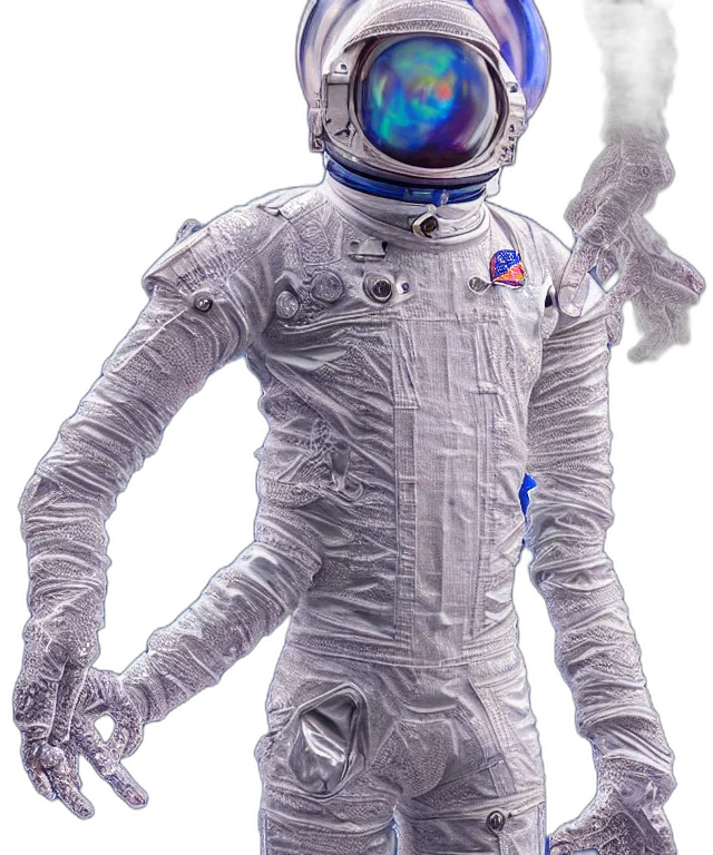 robot, jacket, mask, staff transparent PNG cut-out