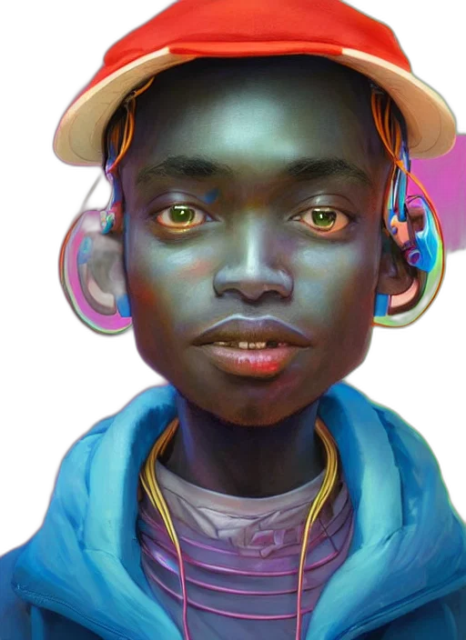 face, hat, jewelry, jacket, photorealistic, concept art, fantasy art, watercolor transparent PNG cut-out