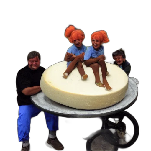 food, 3d render, concept art, fire, outer space, oompa, loompas, eating transparent PNG cut-out