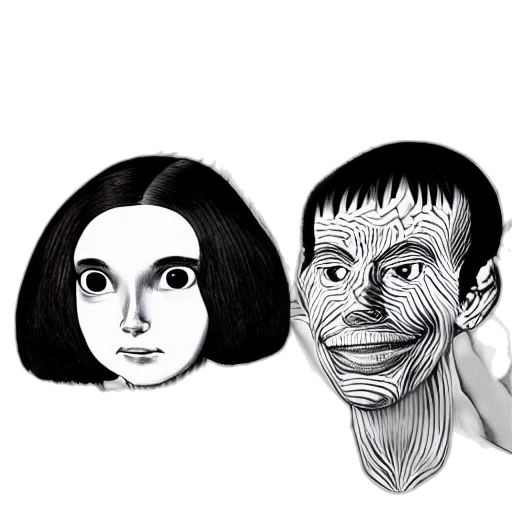 mask, face, hair, cartoon, comic book art, concept art, photorealistic, outer space transparent PNG cut-out