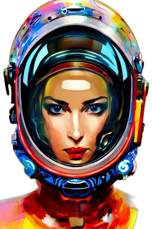 face, mask, robot, jewelry, comic book art, concept art, cyberpunk, fantasy art transparent PNG cut-out