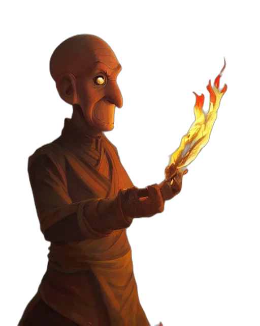 staff, mask, jacket, creature, concept art, fantasy art, 3d render, comic book art transparent PNG cut-out