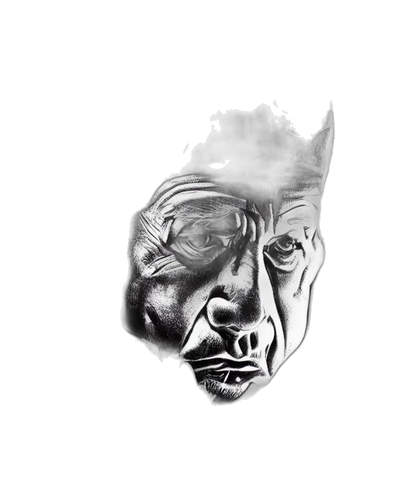 mask, face, creature, crown, pencil sketch, photorealistic, fantasy art, concept art transparent PNG cut-out