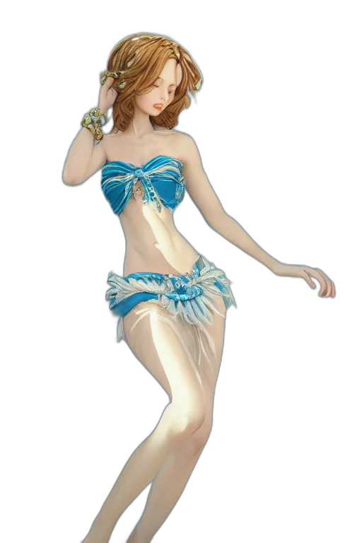 dress, concept art, fantasy art, 3d render, photorealistic, underwater, blue, beautiful transparent PNG cut-out