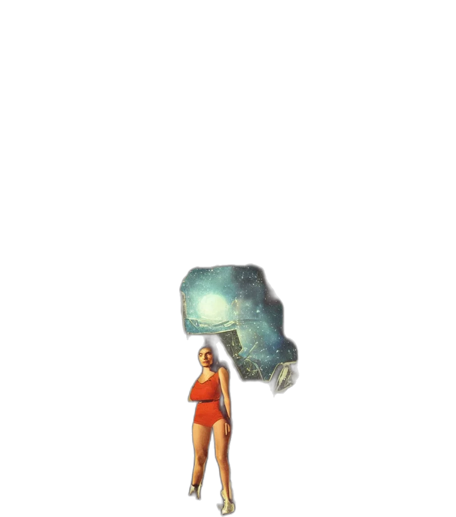 dress, creature, staff, umbrella transparent PNG cut-out