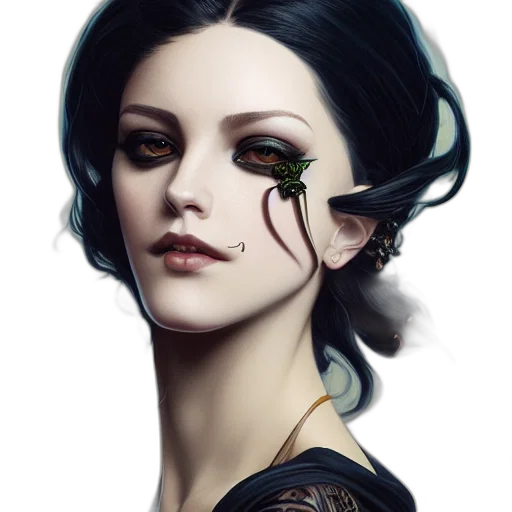face, mask, jewelry, dragon, fantasy art, concept art, photorealistic, comic book art transparent PNG cut-out
