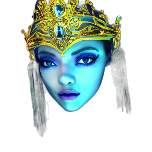 mask, crown, jewelry, face transparent PNG cut-out