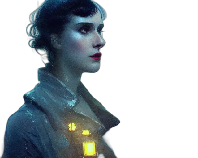 robot, jacket, dress, face transparent PNG cut-out