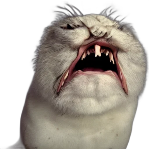 animal, creature, face, staff, 3d render, photorealistic, concept art, angry transparent PNG cut-out