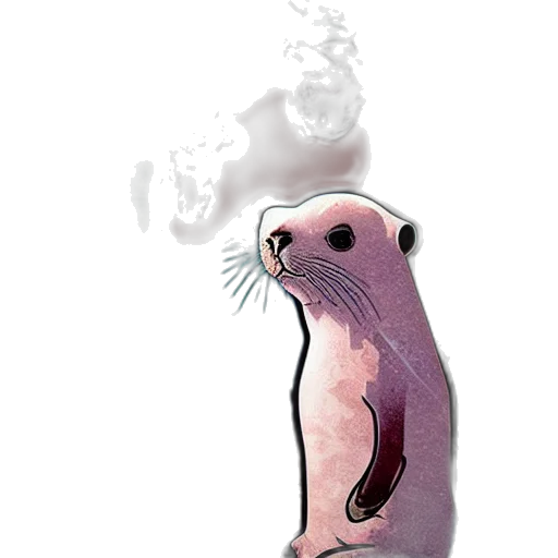 animal, creature, staff, bottle, concept art, watercolor, vaporwave, fantasy art transparent PNG cut-out