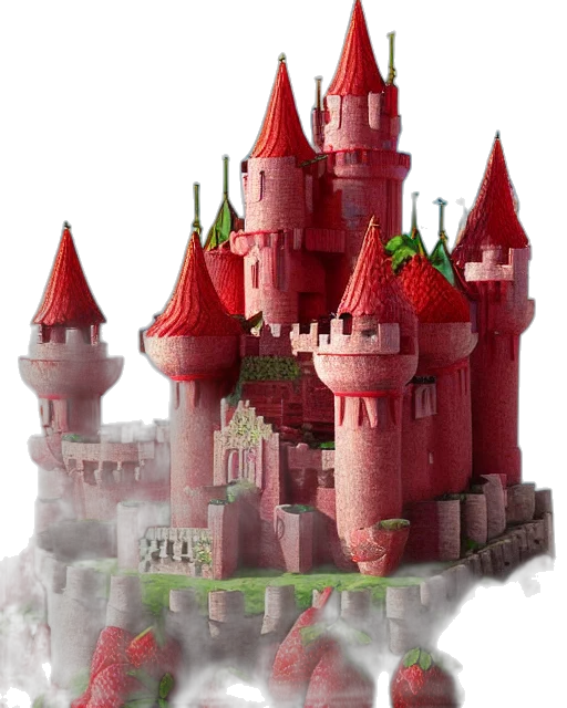 crown, building, 3d render, concept art transparent PNG cut-out