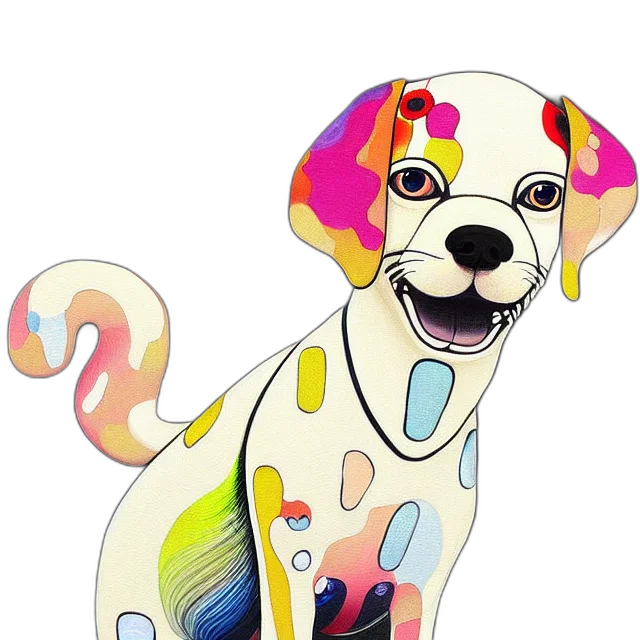 animal, staff, cartoon, watercolor, pixel art, concept art, colorful, neon transparent PNG cut-out