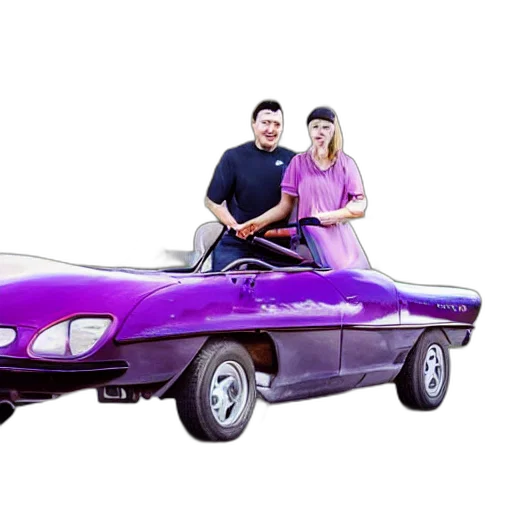 car, crown, 3d render, photorealistic transparent PNG cut-out