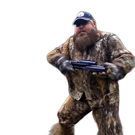 animal, weapon, bigfoot, hunting transparent PNG cut-out