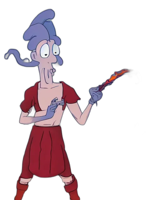 staff, dress, weapon, sword, concept art, cartoon, underwater, squidward transparent PNG cut-out