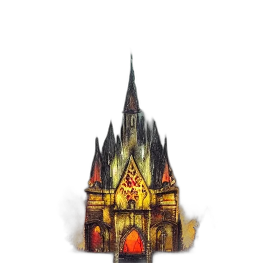 crown, building, staff, concept art, watercolor, pixel art, fantasy art, fire transparent PNG cut-out