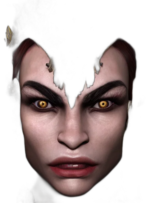 mask, face, creature, crown, photorealistic, 3d render, concept art, fantasy art transparent PNG cut-out