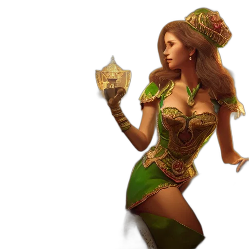 fantasy art, concept art, 3d render, pixel art transparent PNG cut-out