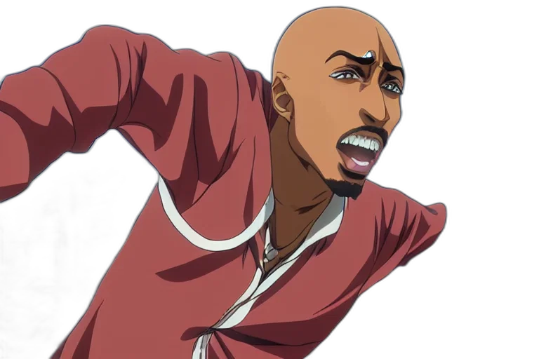 face, jacket, staff, anime transparent PNG cut-out