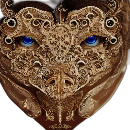 mask, face, jewelry, crown, photorealistic, fantasy art, 3d render, concept art transparent PNG cut-out