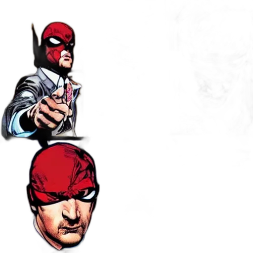 comic book art, concept art, red, matt, murdock, saul, goodman, art transparent PNG cut-out