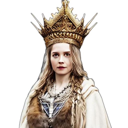 crown, dress, fantasy art, concept art transparent PNG cut-out