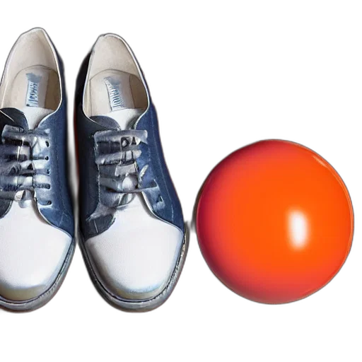 shoes, photorealistic, 3d render, spherical transparent PNG cut-out