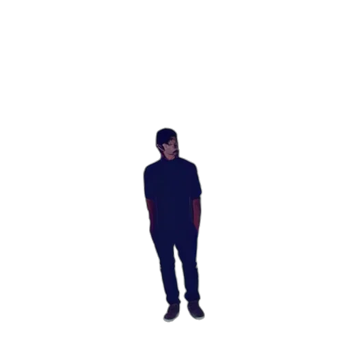 jacket, staff, robot, face, pixel art, 3d render, concept art, cartoon transparent PNG cut-out