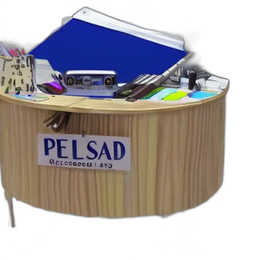3d render, pen, island transparent PNG cut-out