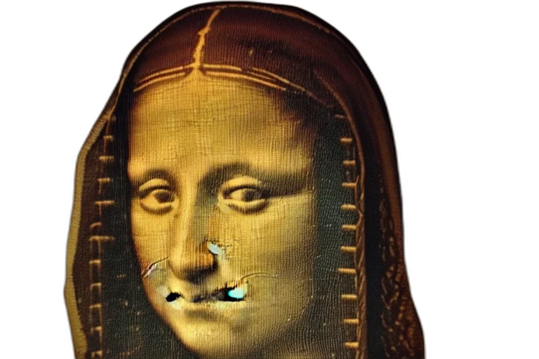 mask, face, jewelry, crown, photorealistic, fire, outer space, mona transparent PNG cut-out