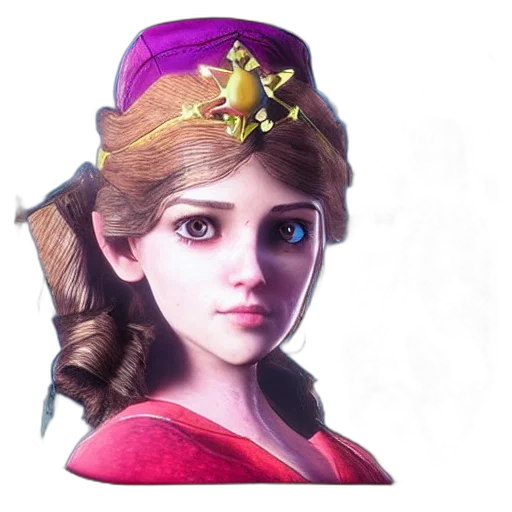 crown, hat, face, dress, photorealistic, 3d render, concept art, fantasy art transparent PNG cut-out